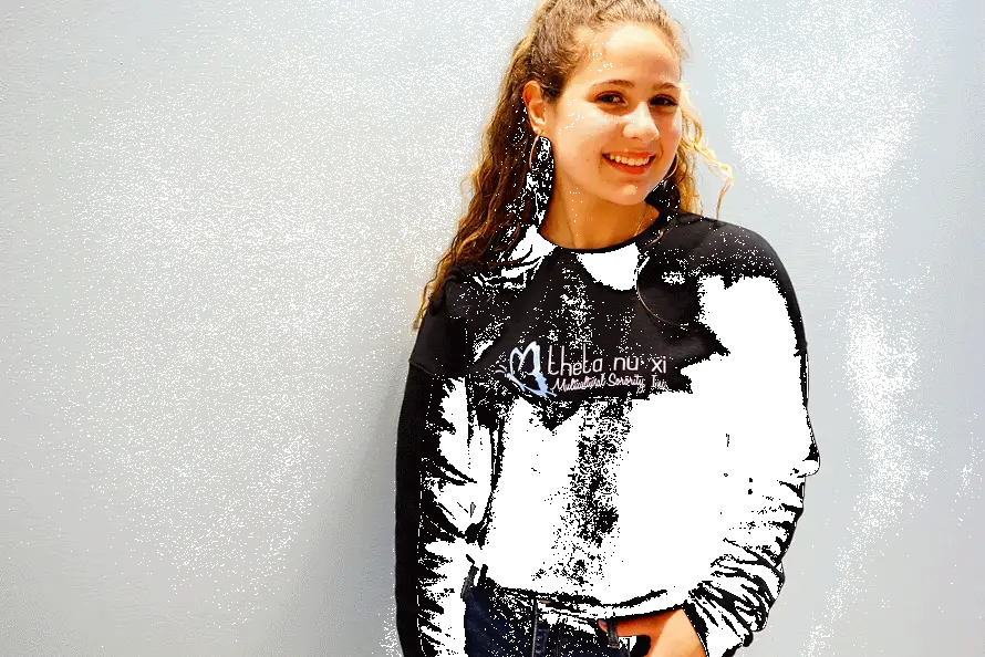 Theta Nu Xi Black Crop Top Sweater 1