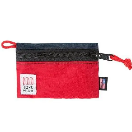 Topo Designs | Micro Accessory Bag In Red/Navy 1