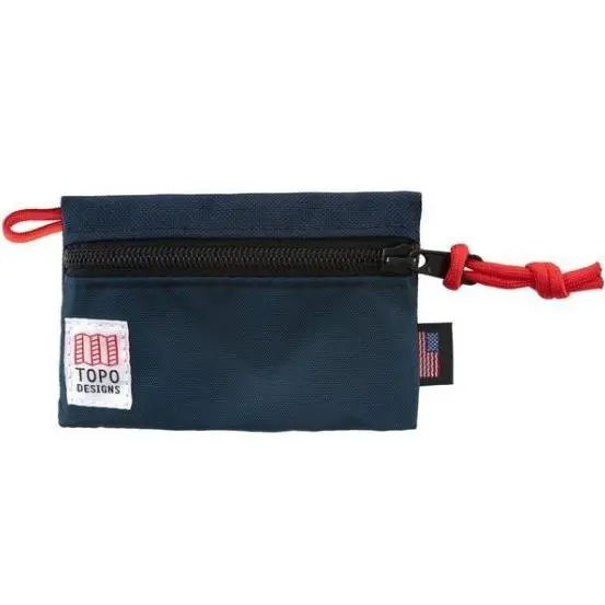 Topo Designs | Micro Accessory Bag In Navy/Red 1