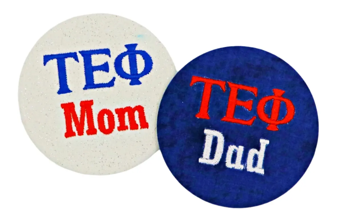 Tau Epsilon Phi Mom/Dad Embroidered Button 1
