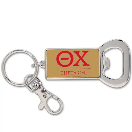 Theta Chi Keychain With Flat Bottle Opener 1
