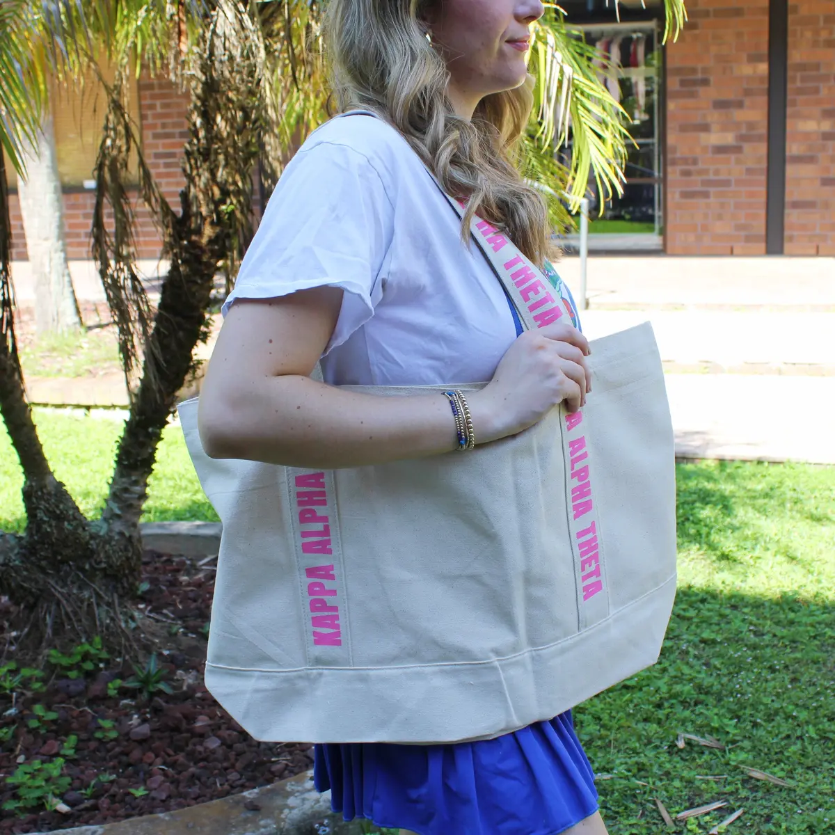 Kappa Alpha Theta Large Canvas Tote Bag 1