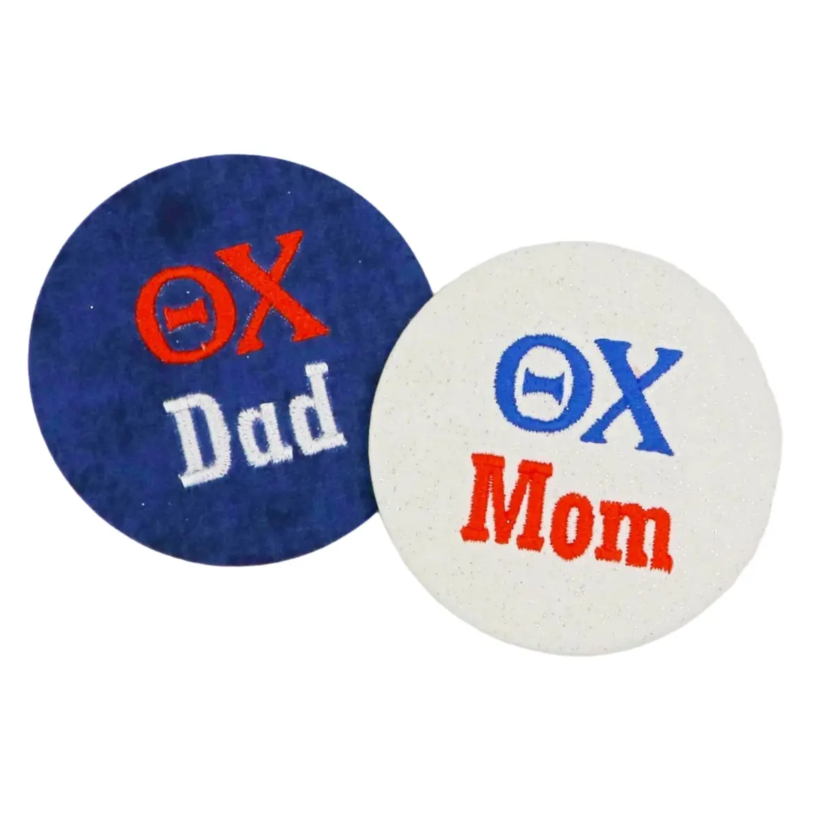 Theta Chi Mom/Dad Embroidered Button 1