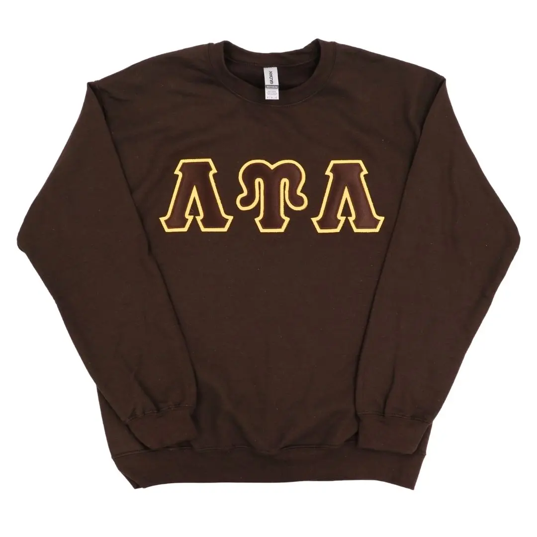 Lambda Upsilon Lambda Brown Greek Crewneck 1