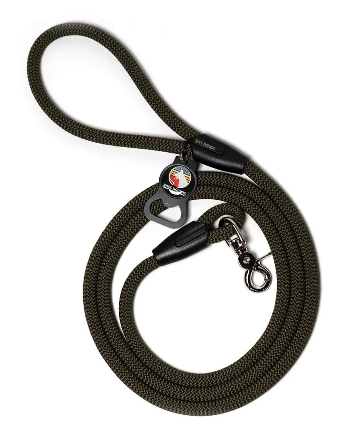 Standard Handle Dog Leash In Mossy Earth (Made In The Usa) 1