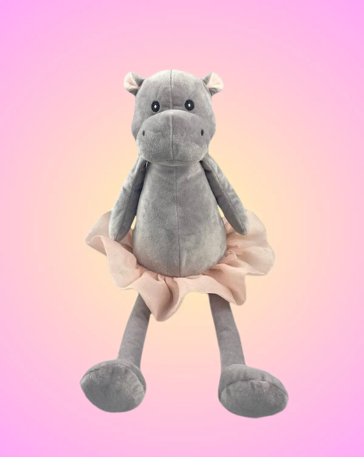 Hippo Squeaky Plush Dog Toy 1