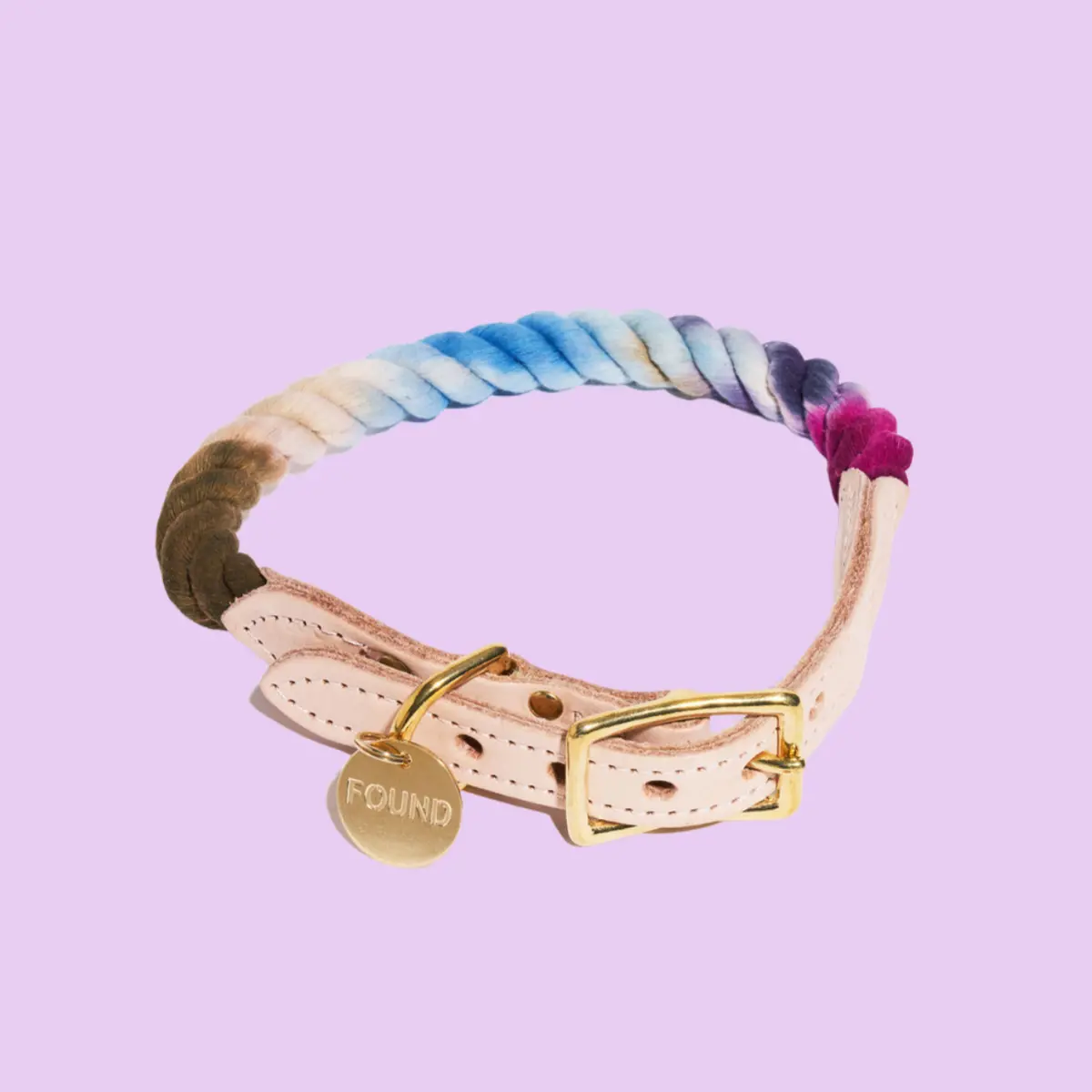 Rope Dog Collar In Mood Ring (Final Sale) 1