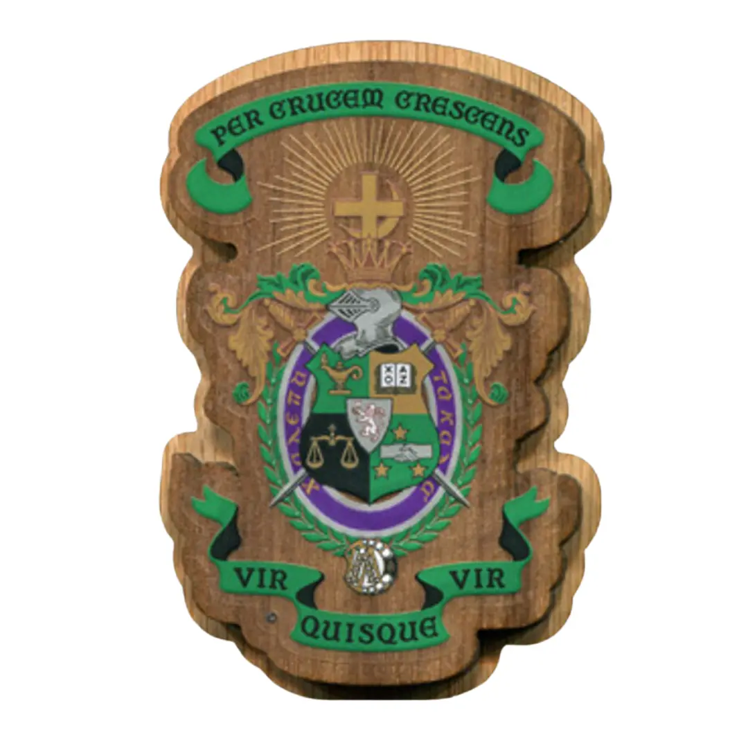 Lambda Chi Alpha Large Wood Crest 1