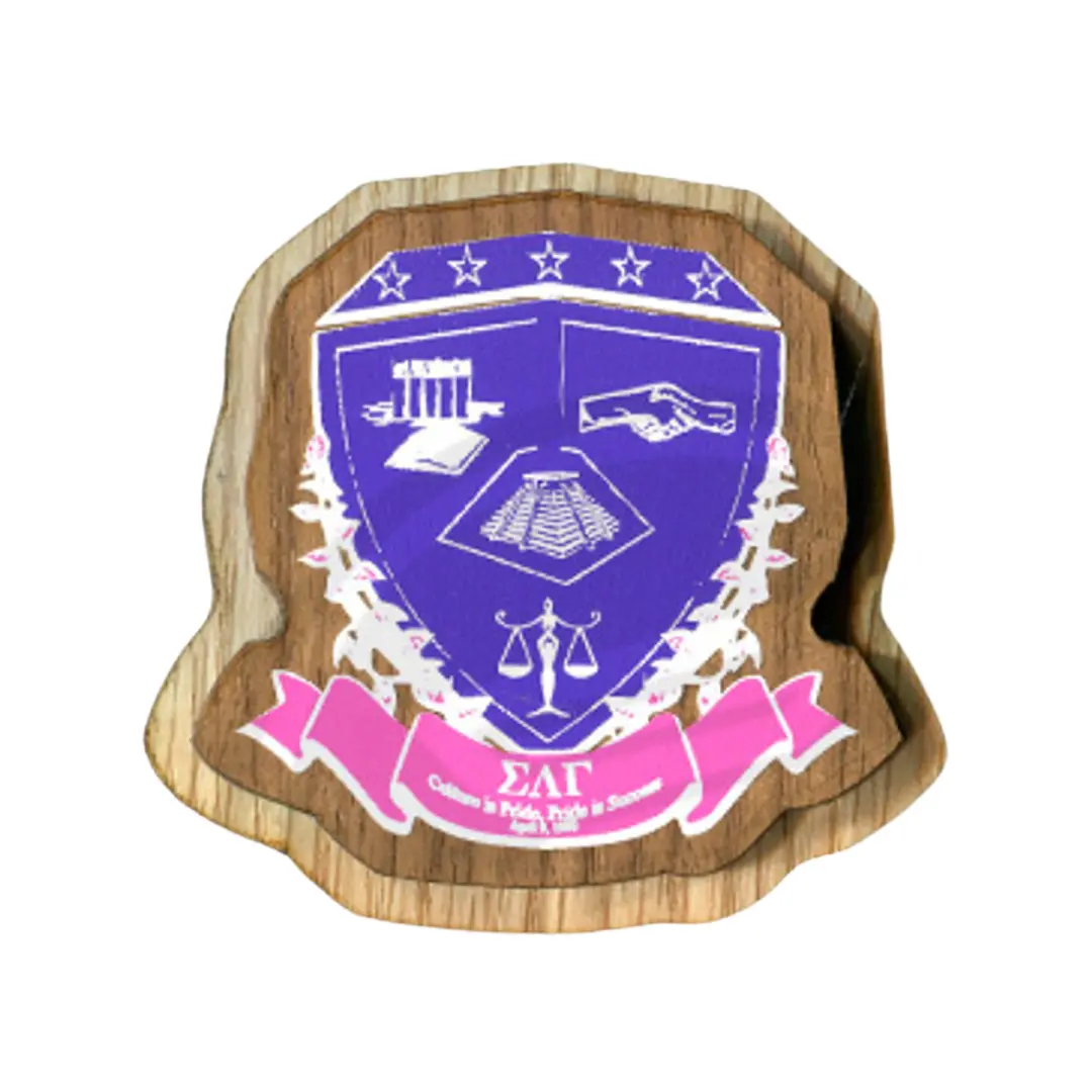 Sigma Lambda Gamma Large Wood Crest 1