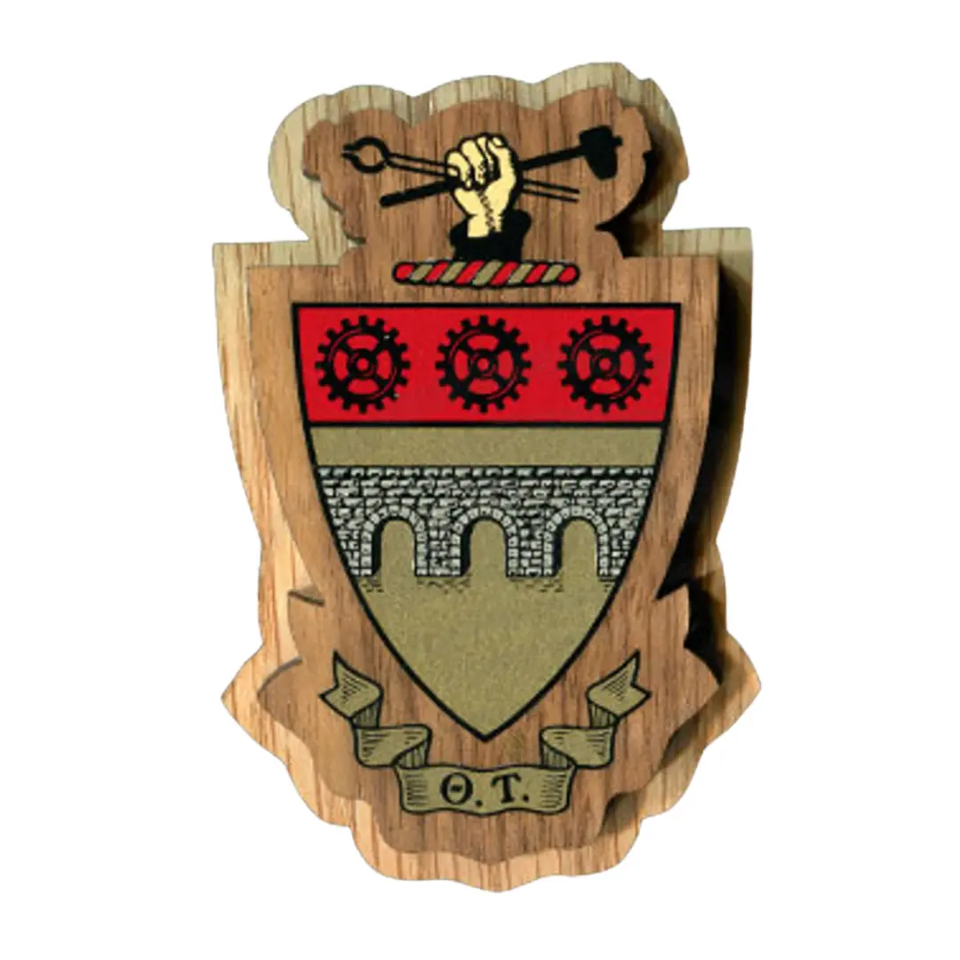 Theta Tau Large Wood Crest 1