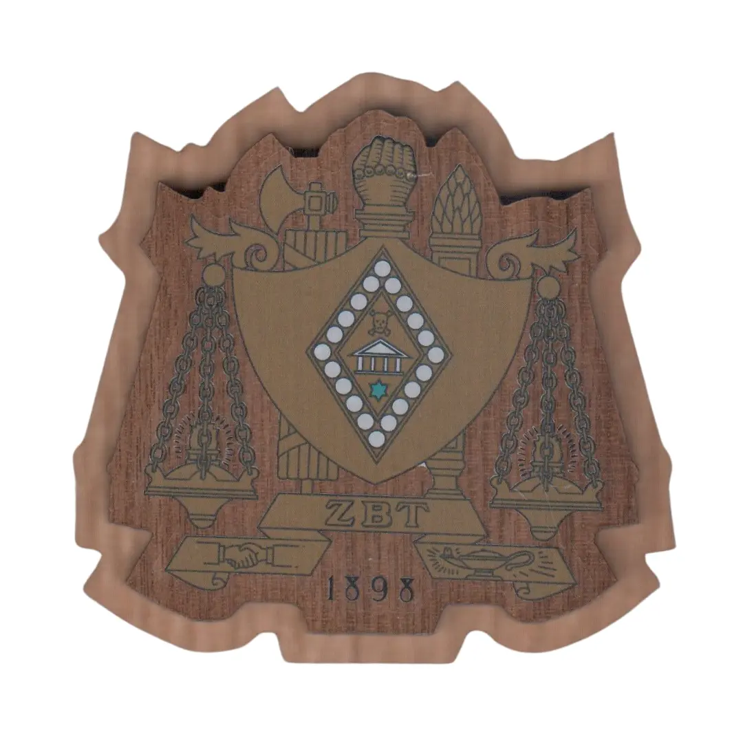 Zeta Beta Tau Large Wood Crest 1