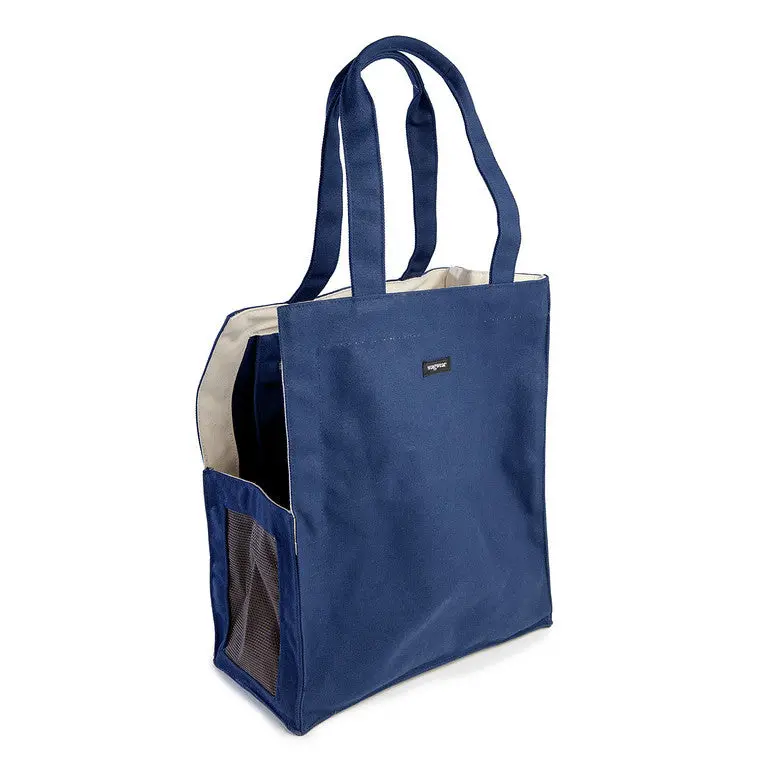 Wagwear | Shopping Bag Carrier In Navy Canvas 1