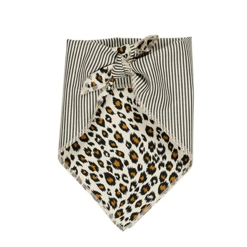 Leopard And Stripe Reversible Bandana (Final Sale) 1