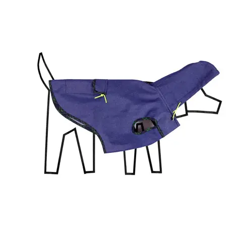 Ware Of The Dog | Blue Anorak Raincoat With Tartan Trim 3
