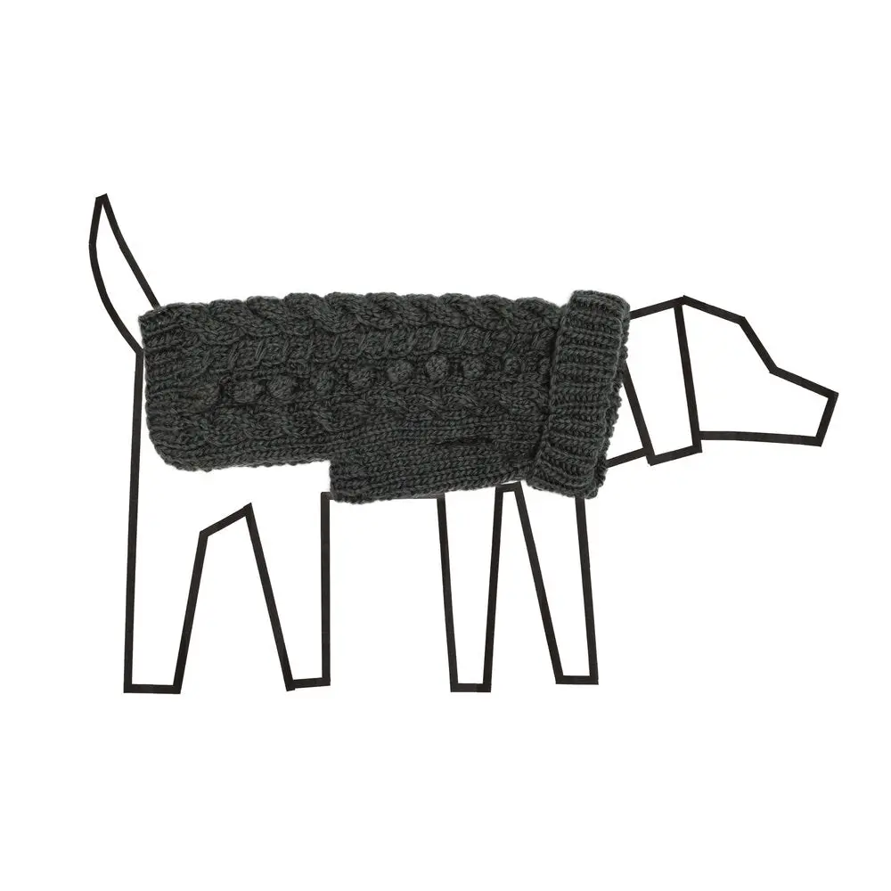 Ware Of The Dog | Cable Bobble Turtleneck In Grey 2
