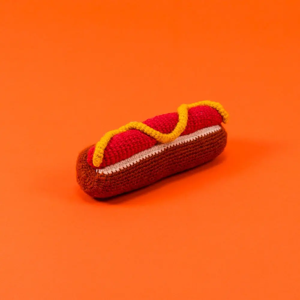 Ware Of The Dog | Hand Knit Hot Dog 1