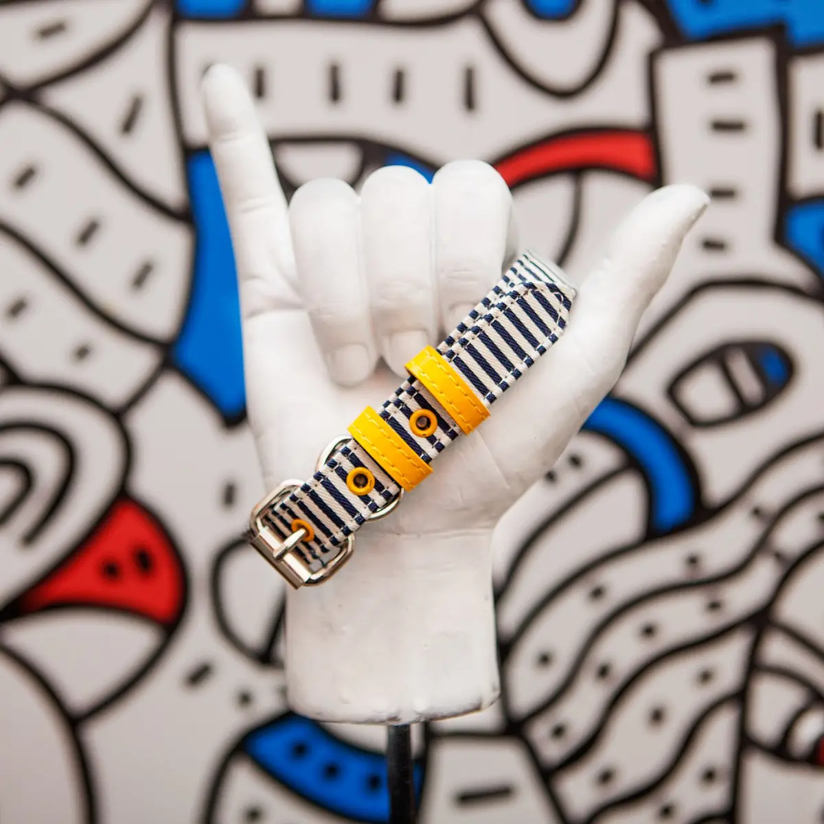 Striped Canvas Collar 1