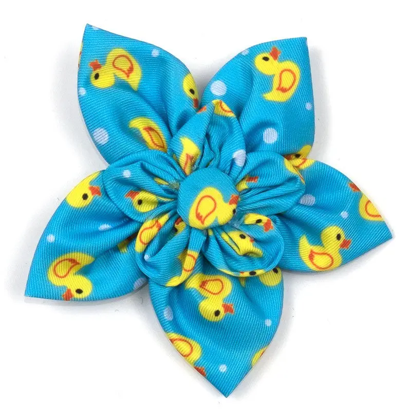 The Worthy Dog | Rubber Duck Flower In Light Blue 1