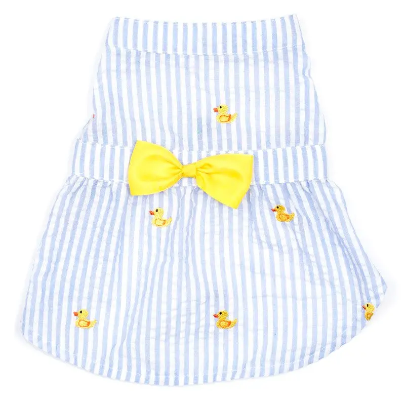 Rubber Duck Dress In Light Blue Stripe (Final Sale) 1