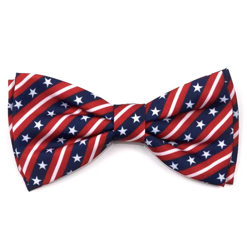 The Worthy Dog | Stars And Stripes Bow Tie 1