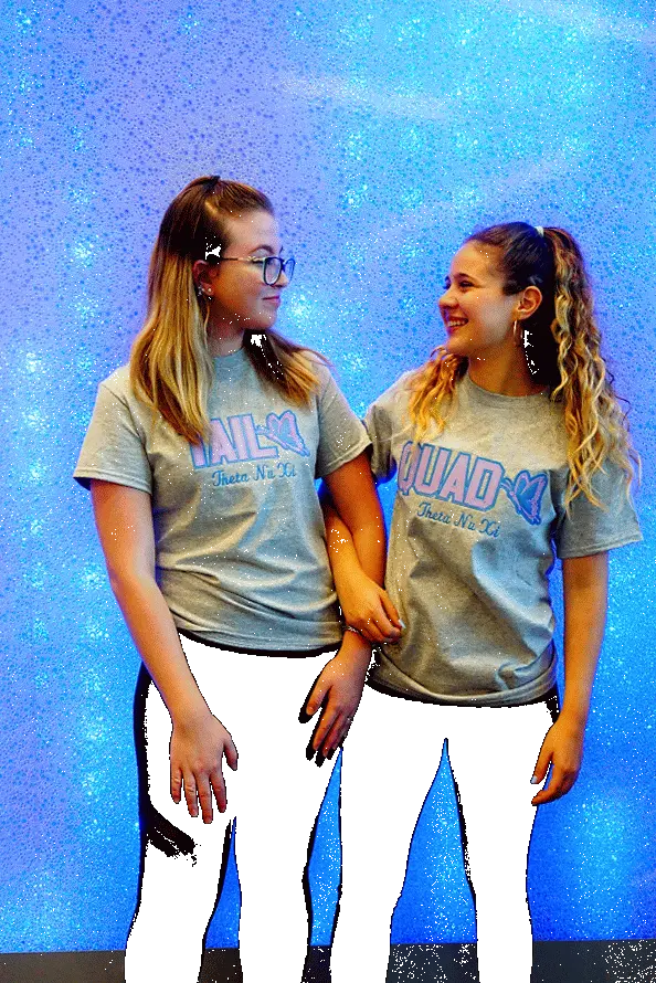 Theta Nu Xi Grey Word Tee 1