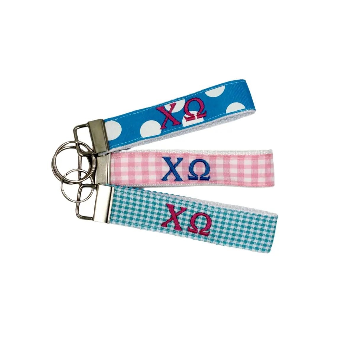 Chi Omega Pastel Fob Keychain 1