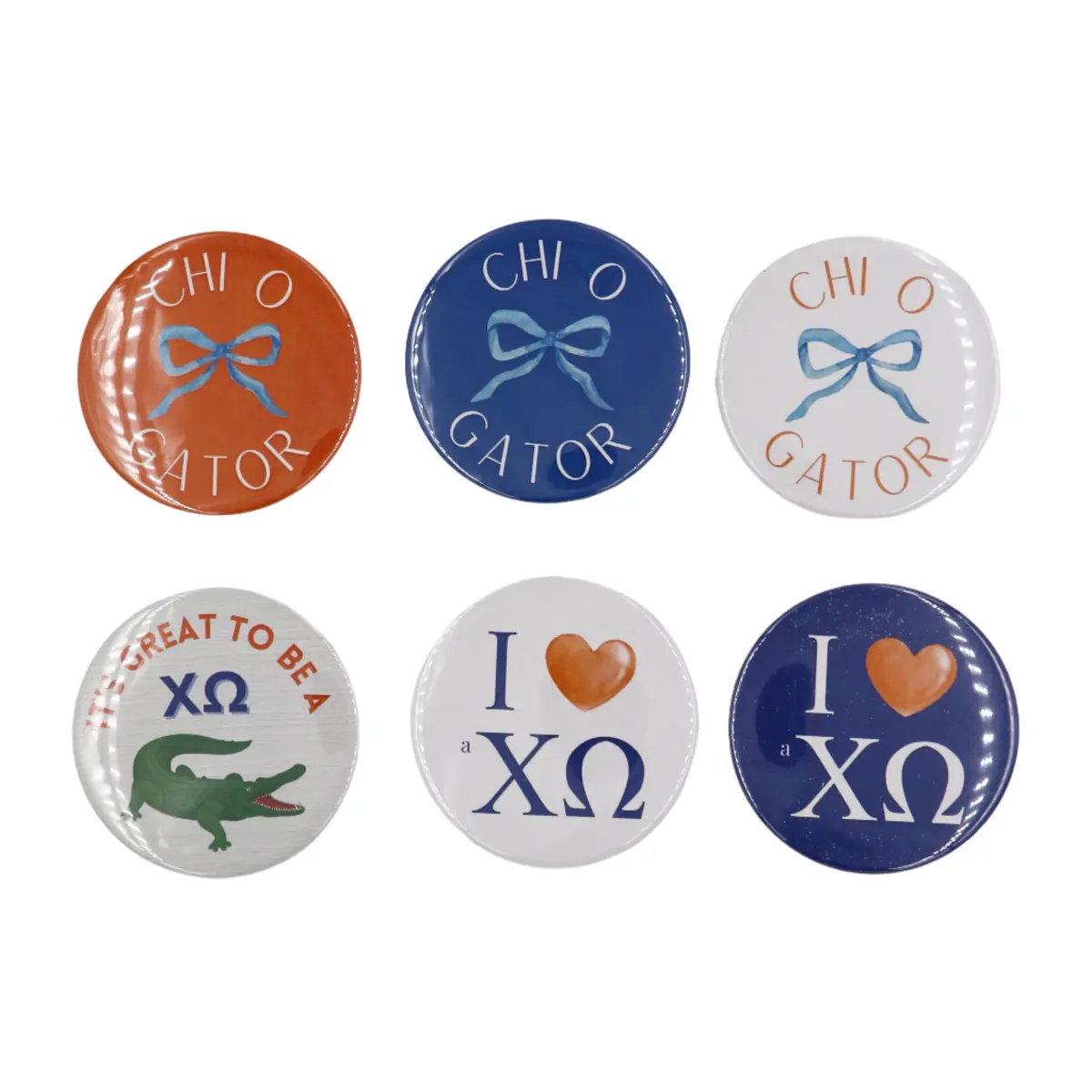 Chi Omega 2025 Printed Buttons 1