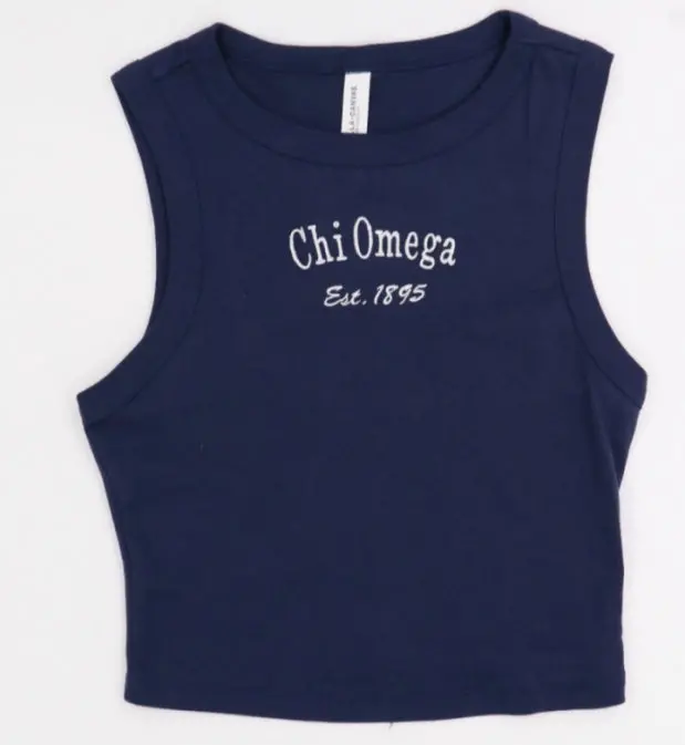 Chi Omega Classic Crop Tank 1