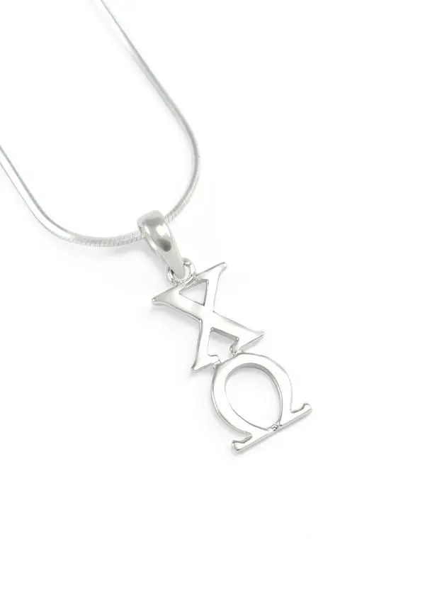 Chi Omega Sterling Silver Lavaliere 1