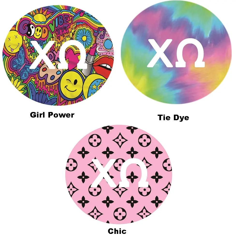 Chi Omega Printed Button Collection 1