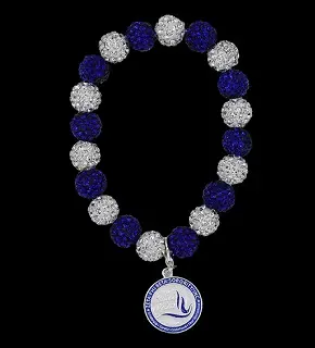 Zeta Phi Beta Stone Bracelet With Shield Charm 1