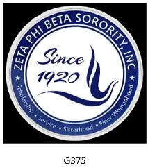 Zeta Phi Beta Round Crest Pin 1