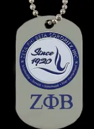 Zeta Phi Beta Double Sided Dogtag 1