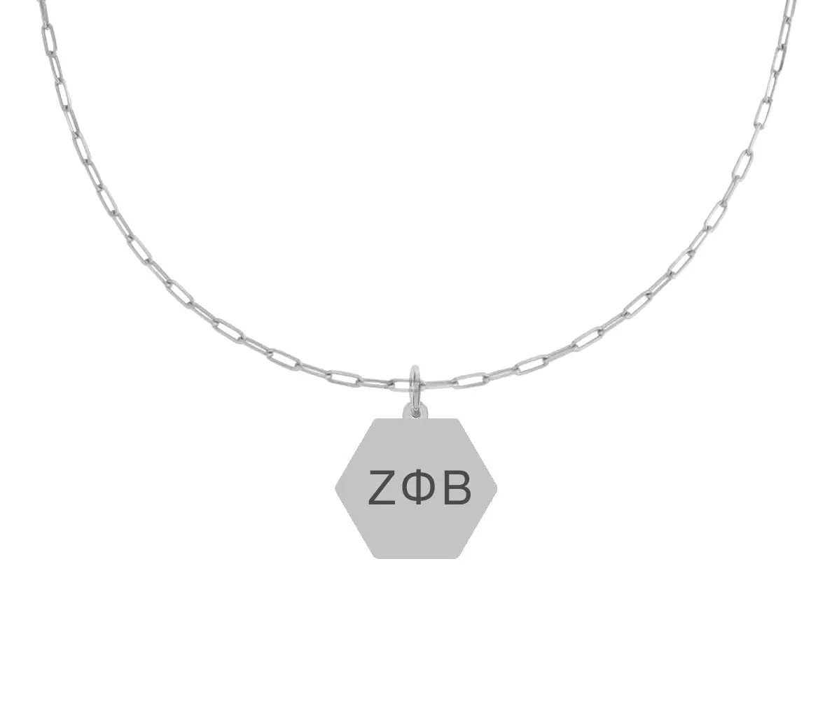 Zeta Phi Beta Paperclip Necklace With Pendant 1