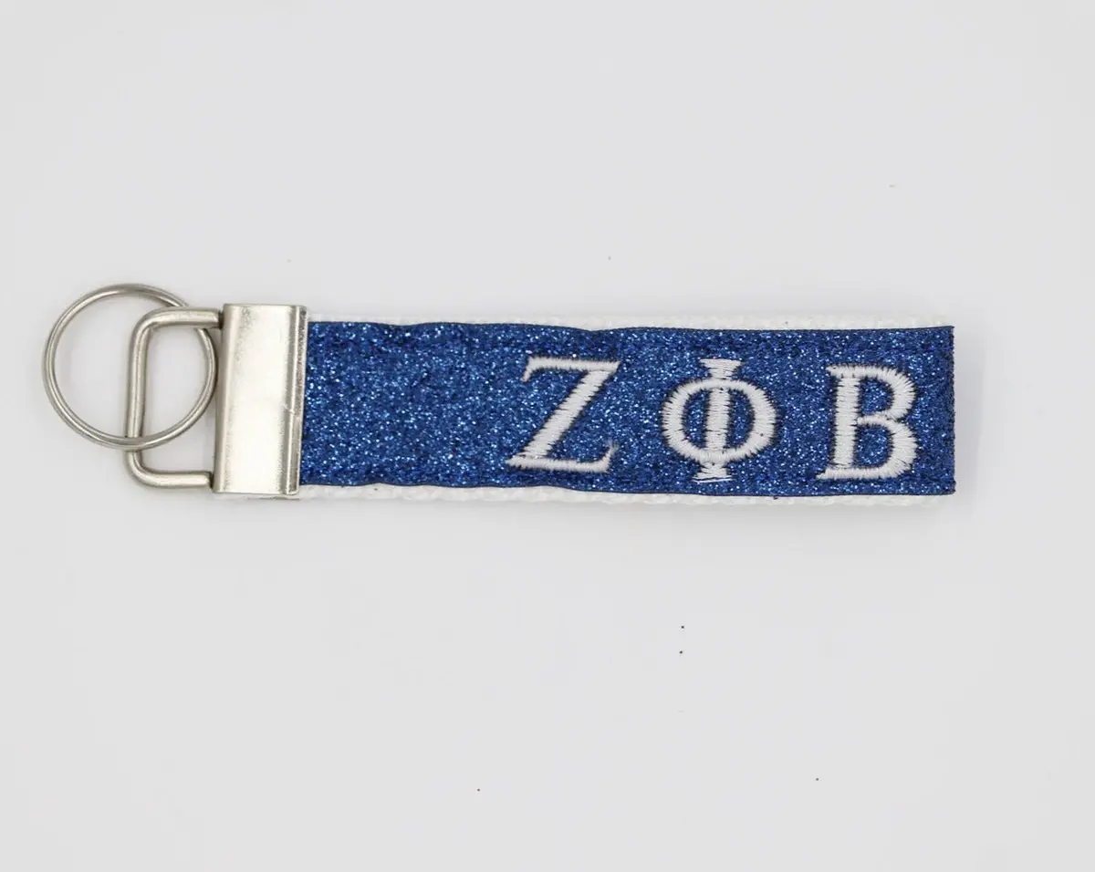 Zeta Phi Beta Glitter Fob Keychain 1