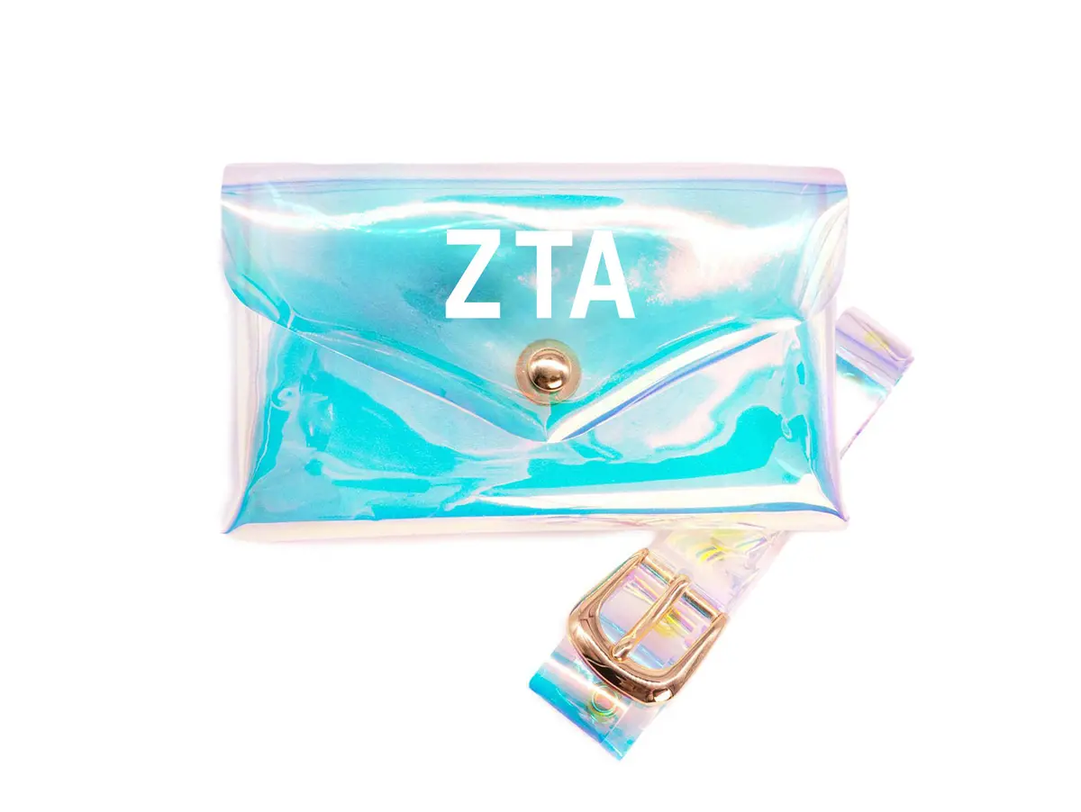 Zeta Tau Alpha Holographic Belted Fanny Pack 1