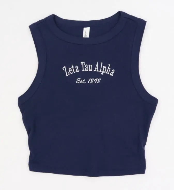 Zeta Tau Alpha Classic Crop Tank 1