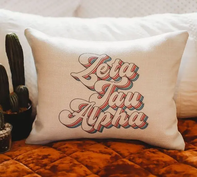 Zeta Tau Alpha Retro Throw Pillow 1