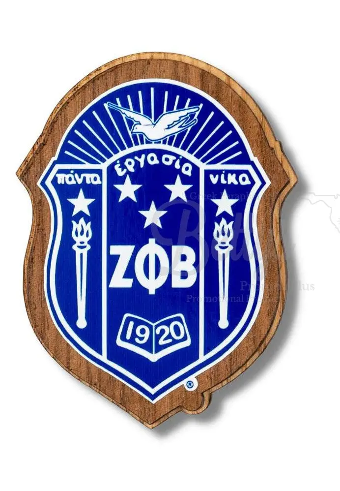 Zeta Phi Beta Large Wood Crest 1