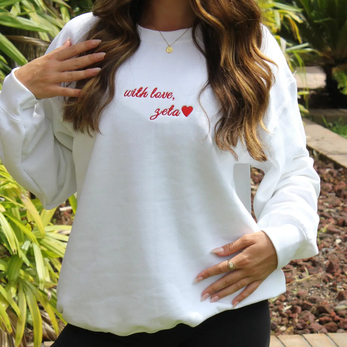 Zeta Tau Alpha With Love Crewneck 1