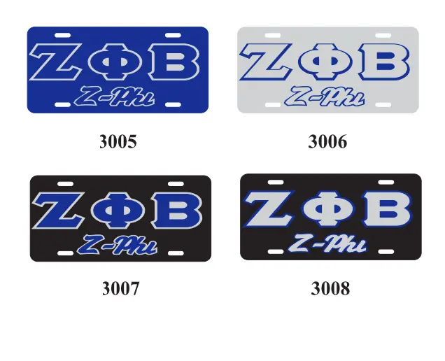 Zeta Phi Beta Z-Phi License Plate 1