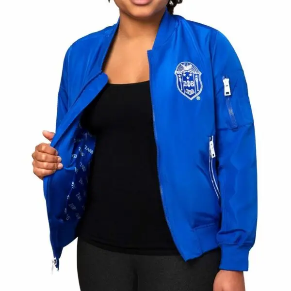 Zeta Phi Beta Satin Bomber Jacket 1