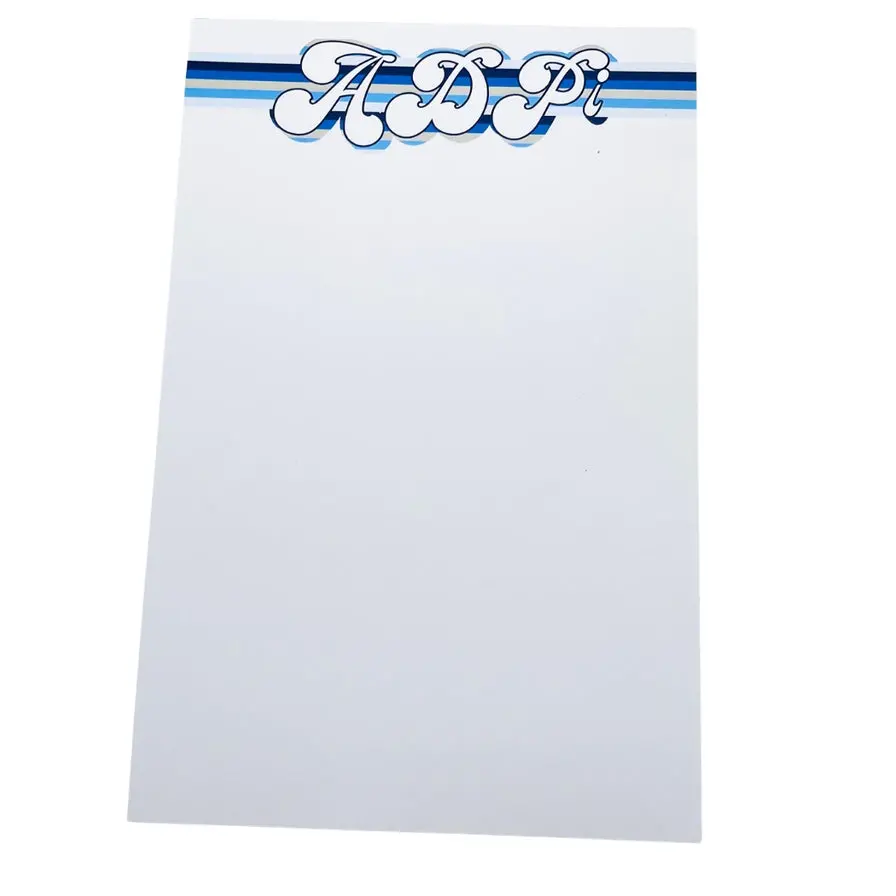 Alpha Delta Pi Retro Stripe Notepad 1