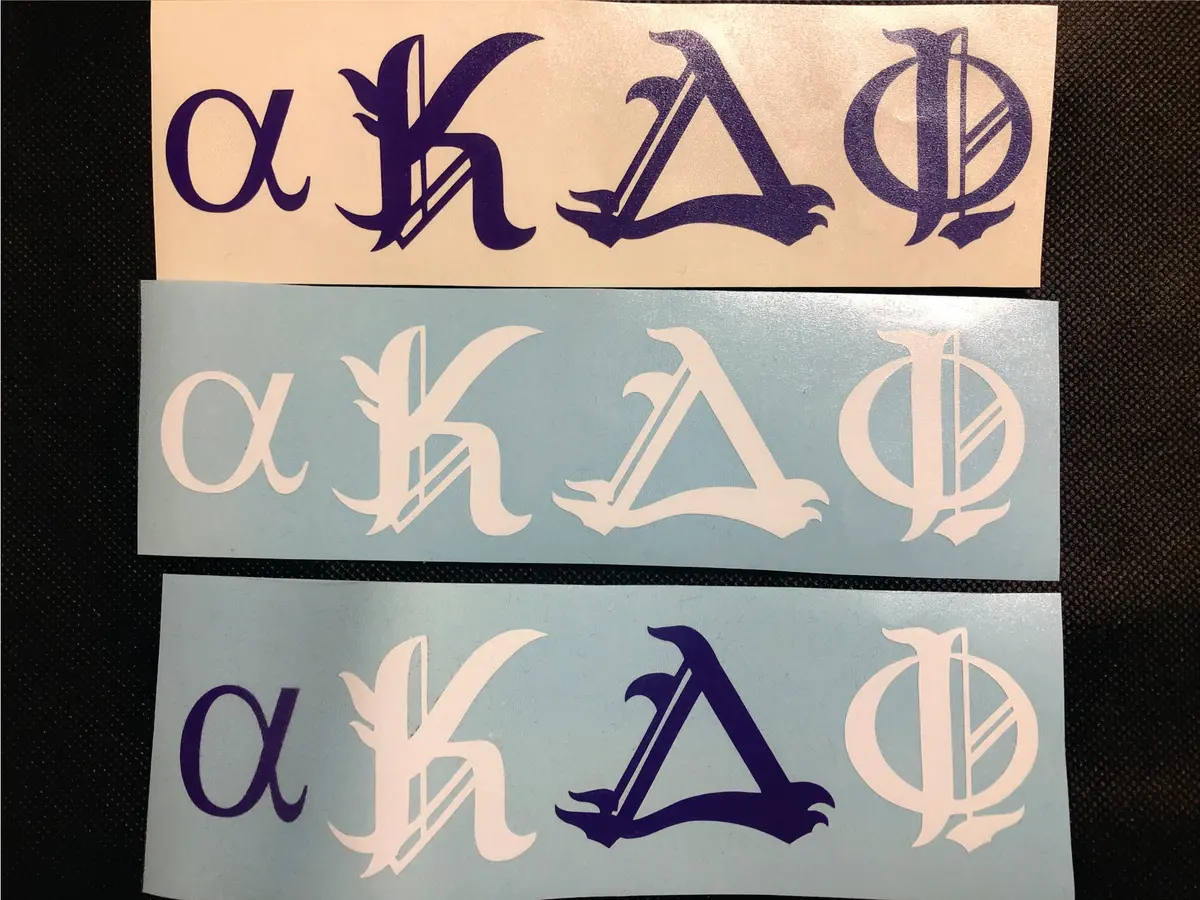 Alpha Kappa Delta Phi Gothic Vinyl Decals 1