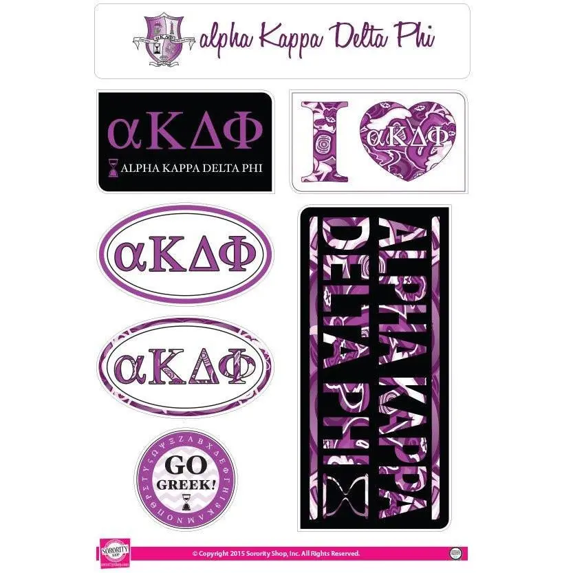 Alpha Kappa Delta Phi Lifestyle Sticker Sheet 1