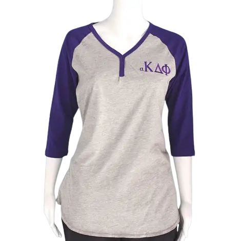 Alpha Kappa Delta Phi Henley Tee - Discontinued 1
