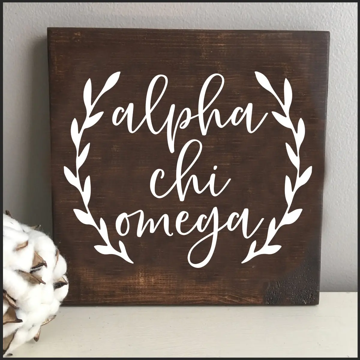 Alpha Chi Omega Wooden Sign 1