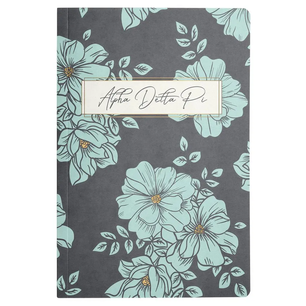 Alpha Delta Pi Floral Notebook 1
