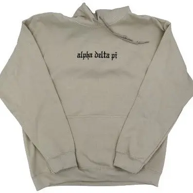 Alpha Delta Pi Embroidered Hooded Sweatshirt 1