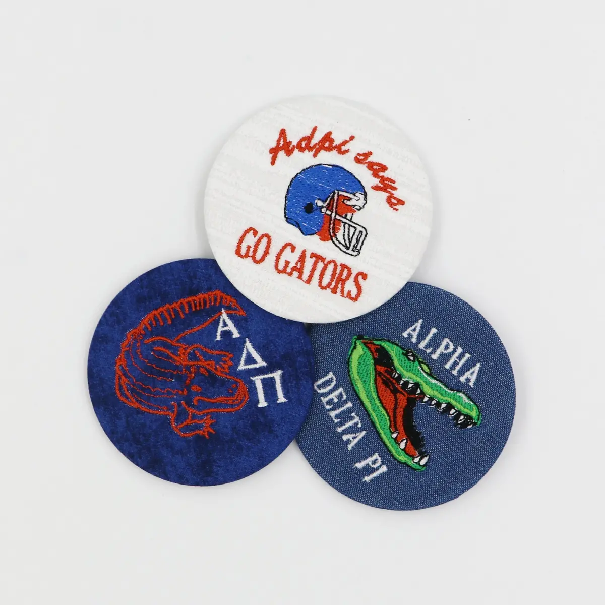 Alpha Delta Pi Game Day Embroidered Button Set 3 1